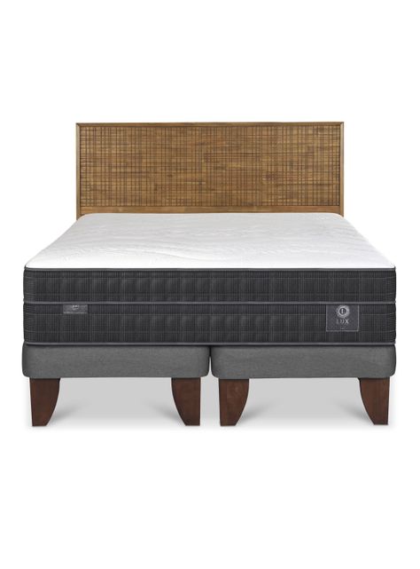 Cama Europea Lux 2 Plazas Base Dividida + Respaldo Adria-2