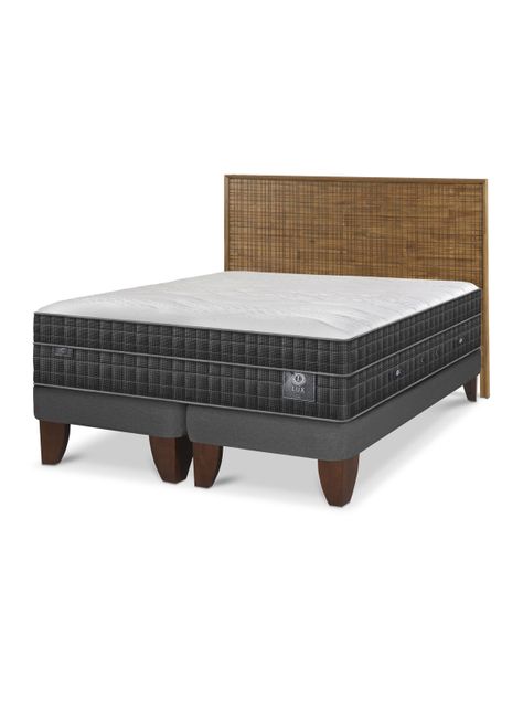 Cama Europea Lux 2 Plazas Base Dividida + Respaldo Adria-0