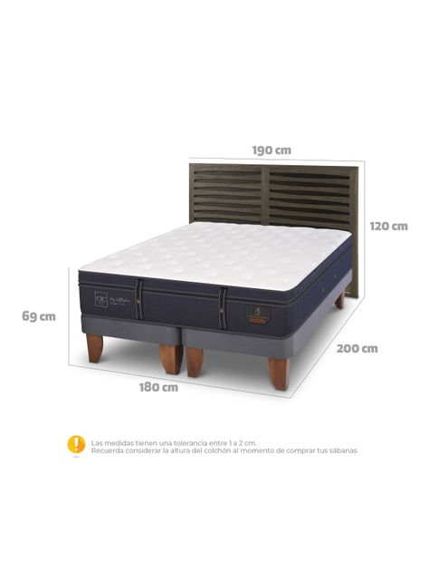 Cama Europea Grand Premium King + Respaldo Rhone-1