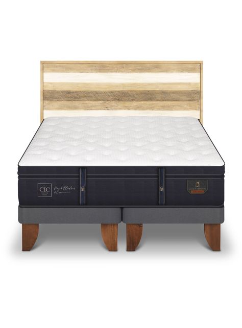 Cama Europea Grand Premium King + Respaldo Loira-2