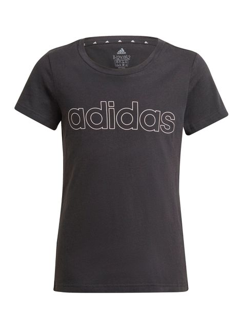 Polera Essentials Logo Tee Negra Niña-0
