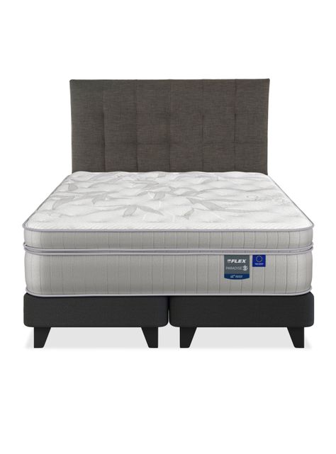 Cama Europea Paradise Súper King + Respaldo Design Grafito-2