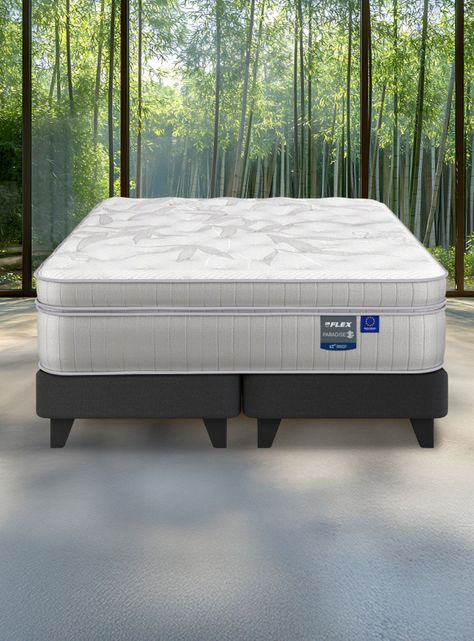 Cama Europea Paradise King + Respaldo Design Grafito-5