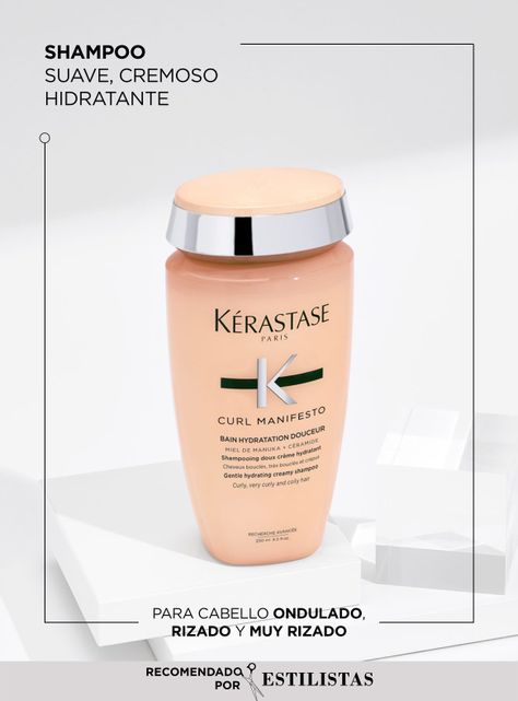 Shampoo Hidratante Cabello Rizado Bain Hydratation Douceur Curl Manifesto 250ml-1