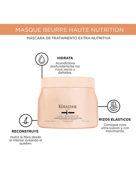 Máscara XL Nutrición Cabello Rizado Masque Beurre Haute Nutrition Curl Manifesto 500ml-3