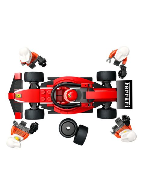 Lego Parada Pits de F1 y Equipo de Mecánicos Auto Ferrari-3