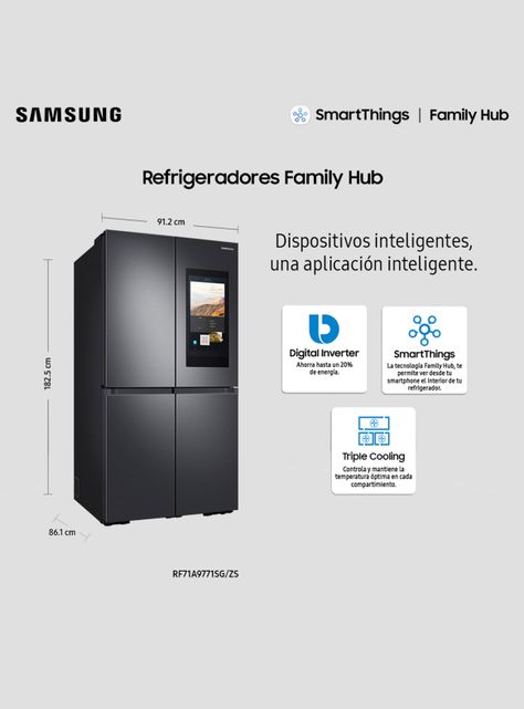 Refrigerador Side by Side No Frost 703 Litros French Door con Family Hub-1