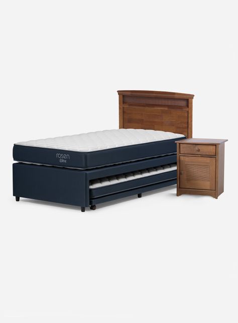 Diván Cama Upline 1.5 Plazas + Respaldo + Velador-0