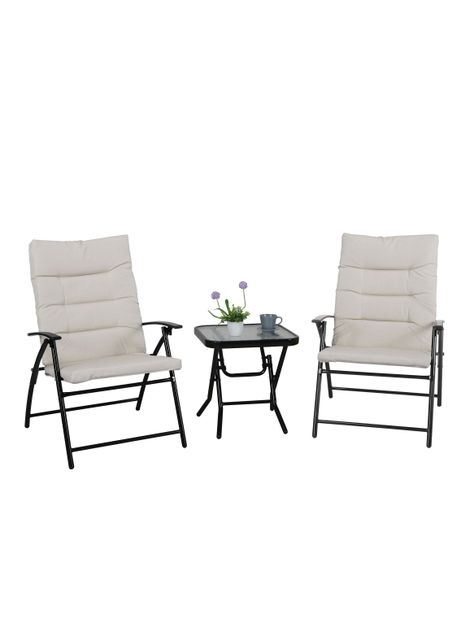 Juego de Living Terrazas: 2 Sitiales + Mesa Bistro Caño Relax Outzen-0