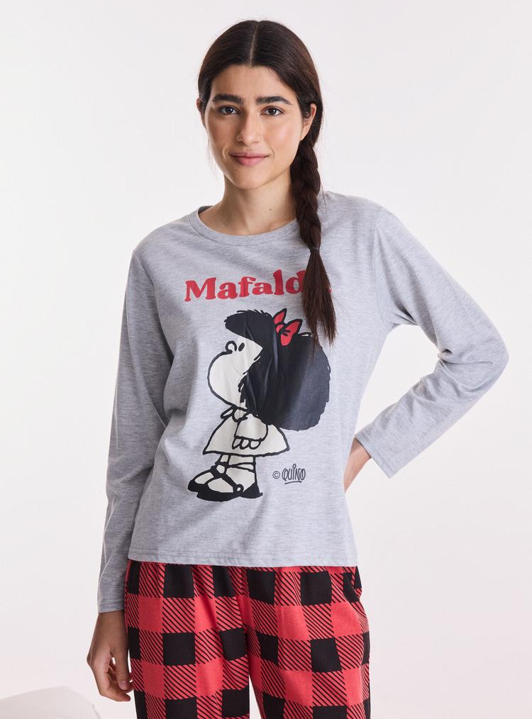 Pijama Mafalda Jersey Estampado Diseño Divertido 