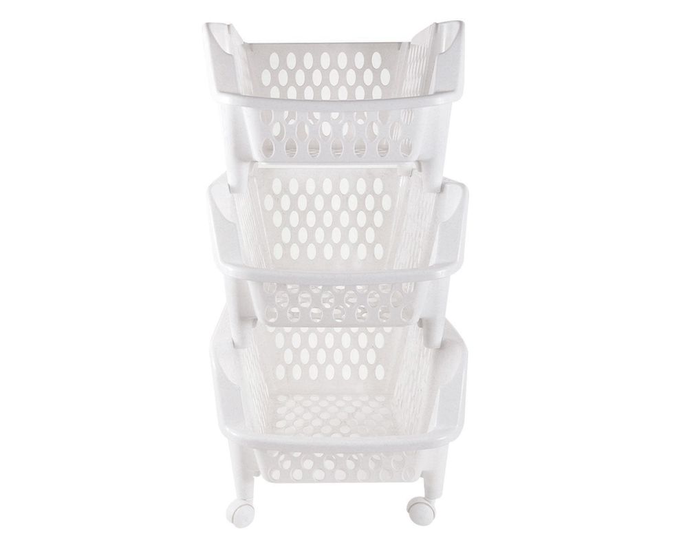 Carro organizador 3 niveles dispensero real blanco Reyplast