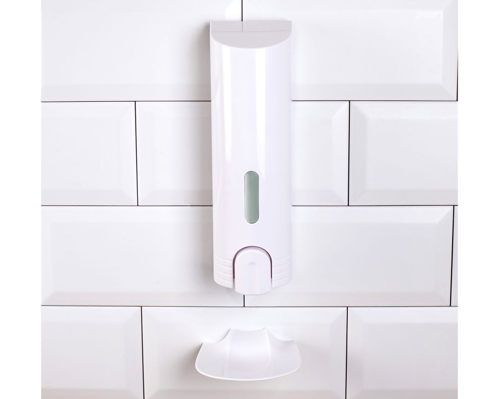 Dispensador jabón pared 380 ml blanco Cotidiana-2