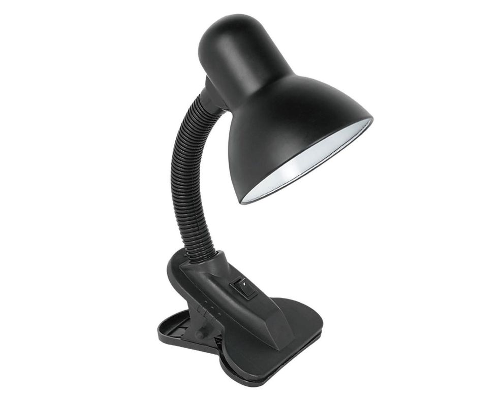 Lámpara escritorio 1L E27 Pinza negro