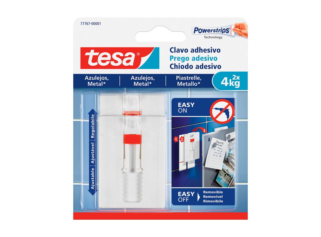 Clavo removible superficies lisas 4 kg 2 unidades Tesa-0