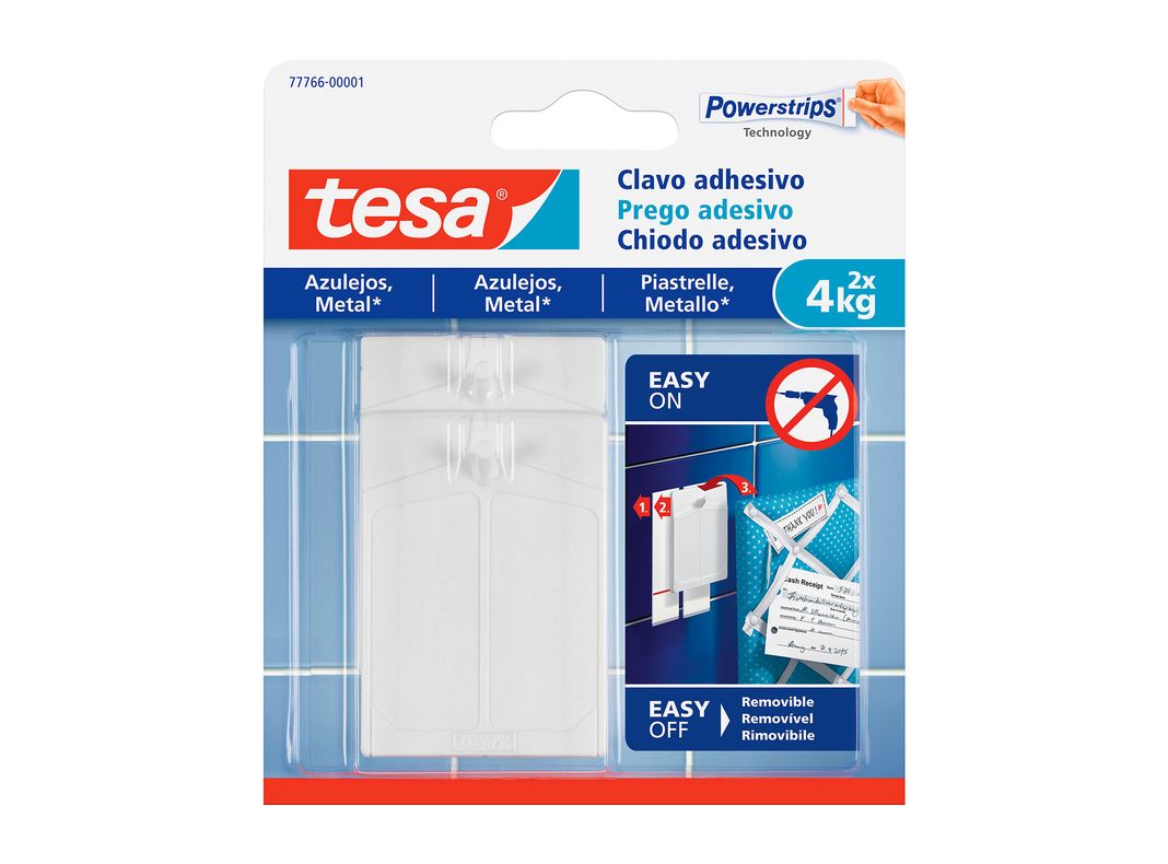 Clavo removible superficies lisas 4 kg 2 unidades Tesa-0