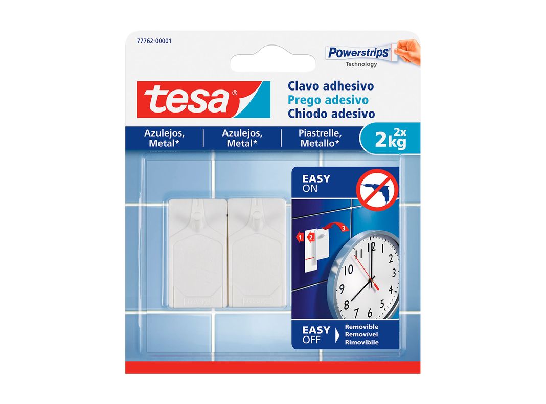 Clavo removible superficies lisas 2 kg 2 unidades Tesa-0