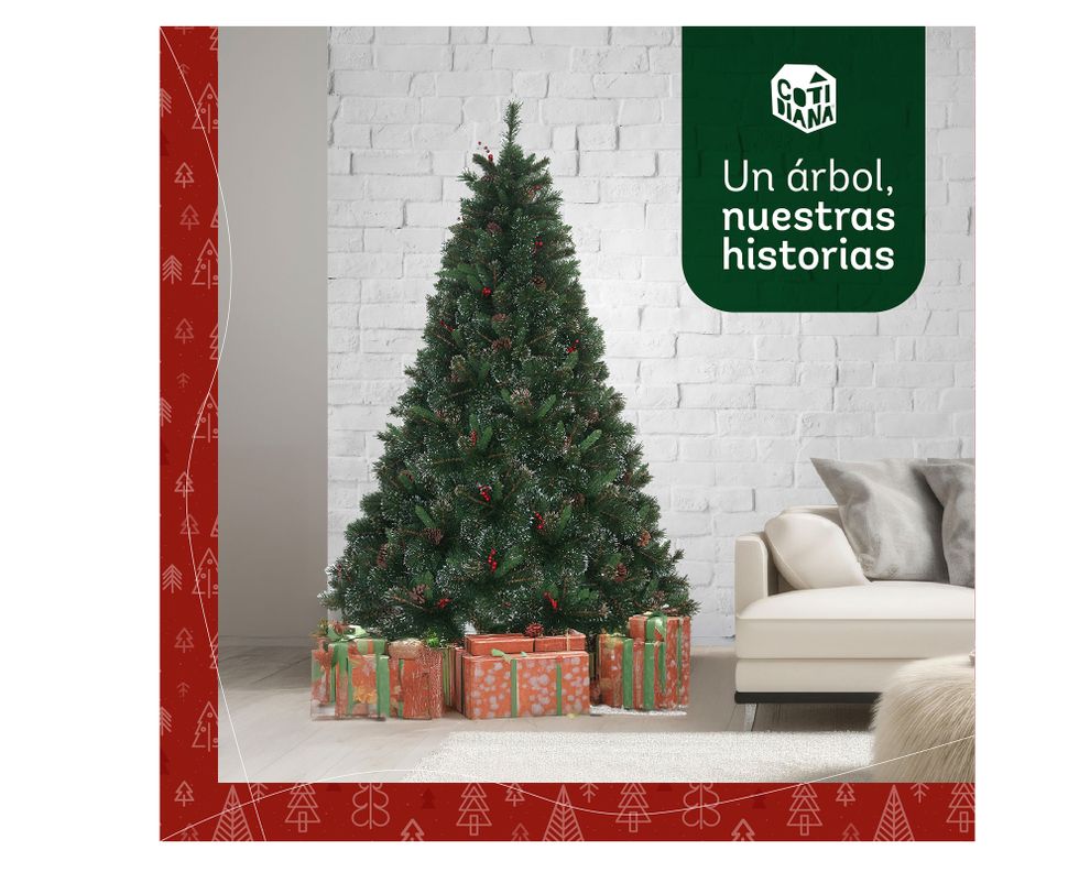 Árbol de navidad 2,1 m 1200 ramas Premium-3