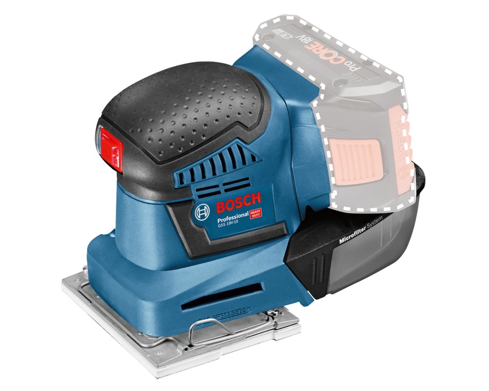 Lijadora orbital inalambrica 18V GSS 18V-10 Bosch.