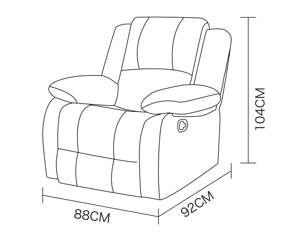 Berger reclinable León negro M+Design-3