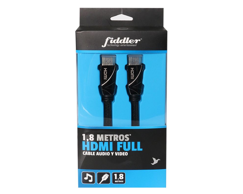 Cable audio/video HDMI Full negro Fiddler-2