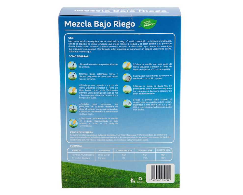 Semilla de pasto Bajo riego 500 g-2