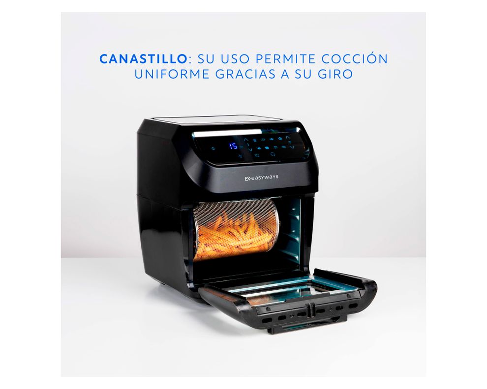 Freidora de aire 11,6 litros Air Fryer Plus negro EasyWays.-5