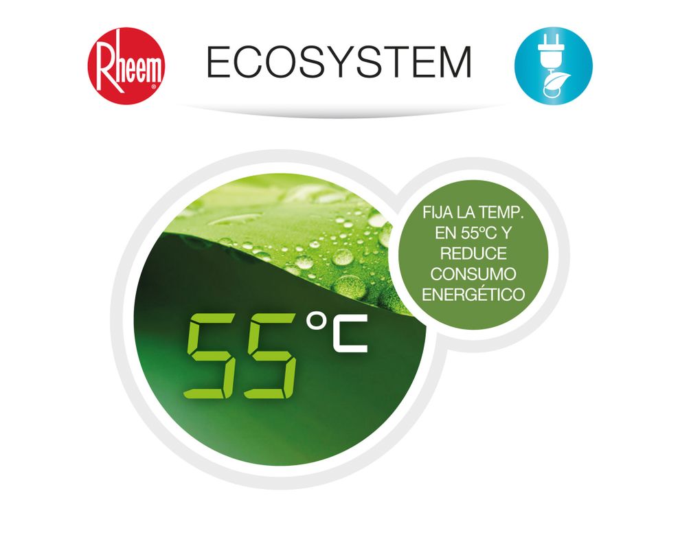 Termo eléctrico digital 80 litros blanco Rheem.-11