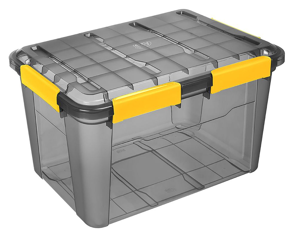 Caja organizadora 50 litros negro transparente Cotidiana-0