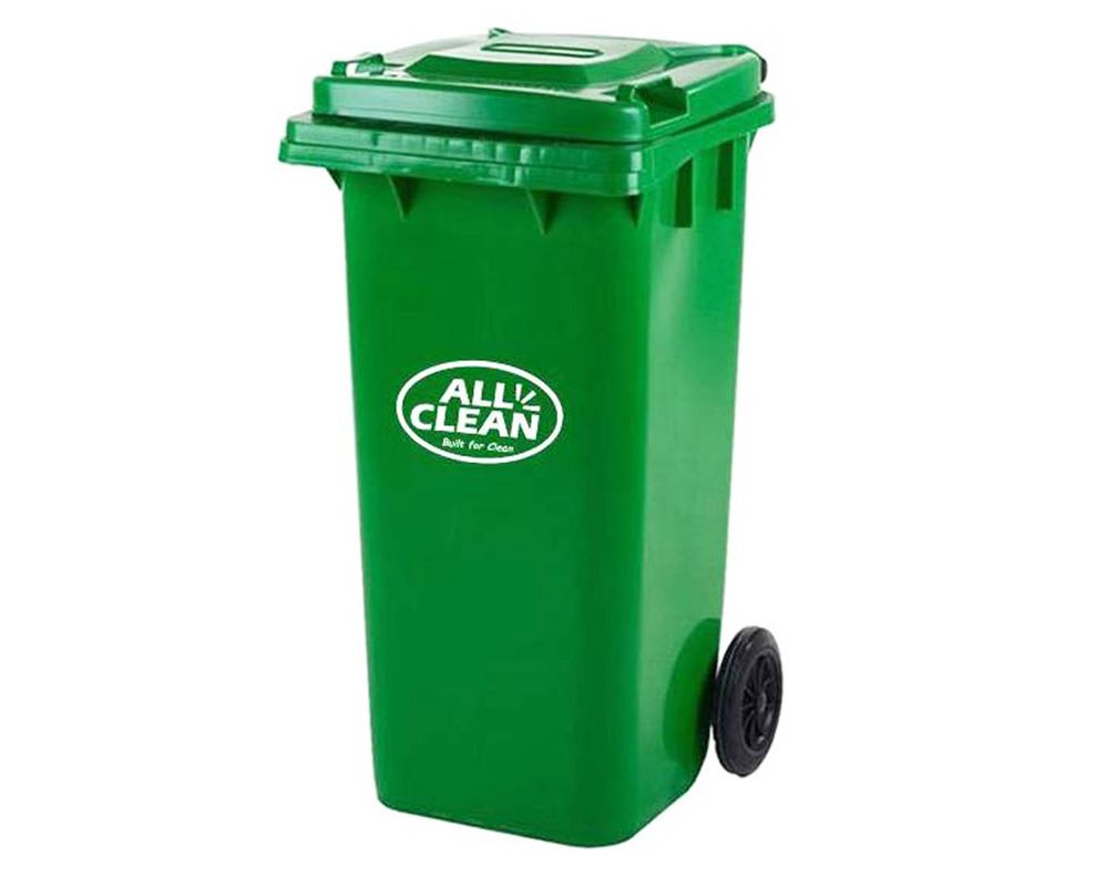 Basurero 120 litros verde All clean-0