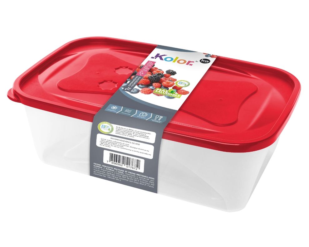 Hermético rectangular 7 piezas Kitchenware