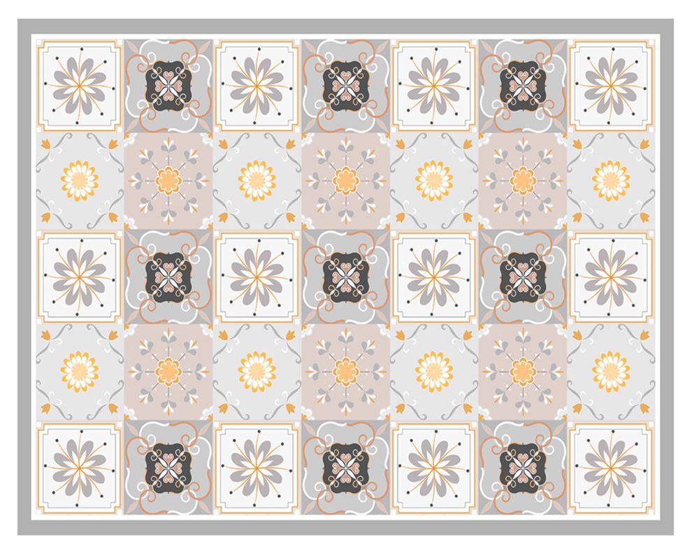 Alfombra de cocina 50x70 cm Baldosa Clásica amarillo