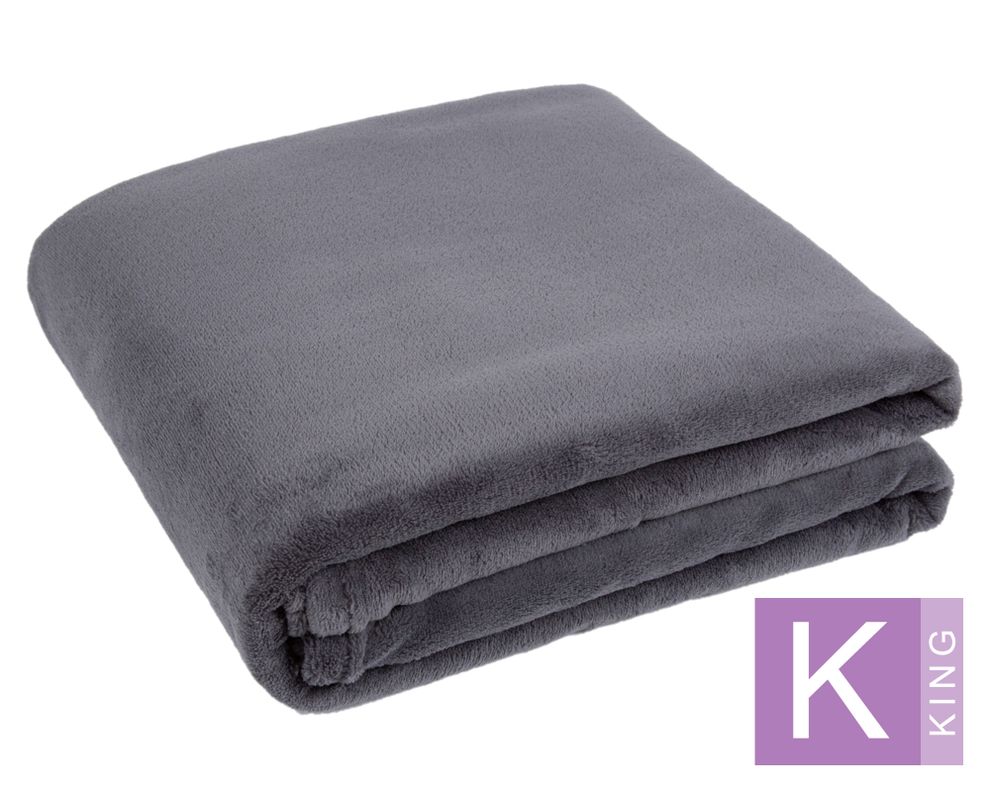 Frazada King Coral gris oscuro