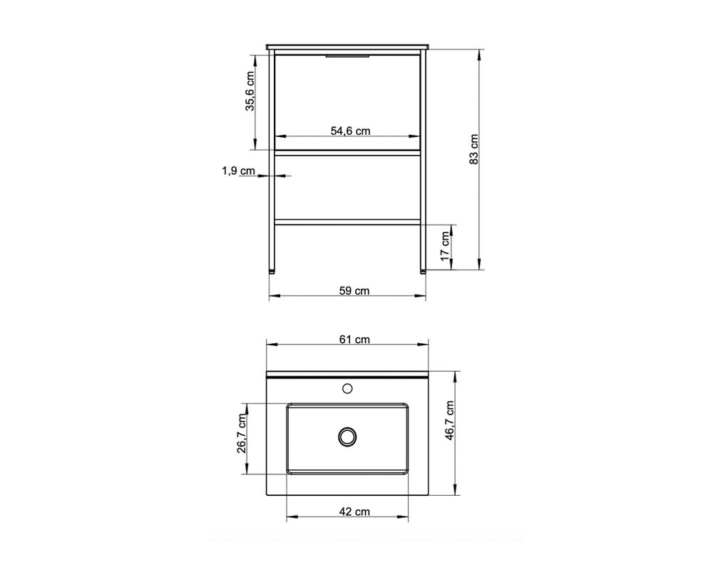 Mueble vanitorio 61 cm Alfonsina-10