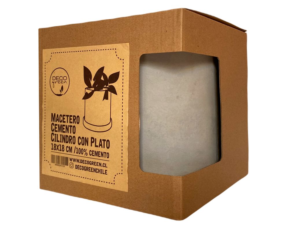 Macetero L Cilindro cemento Decogreen-1