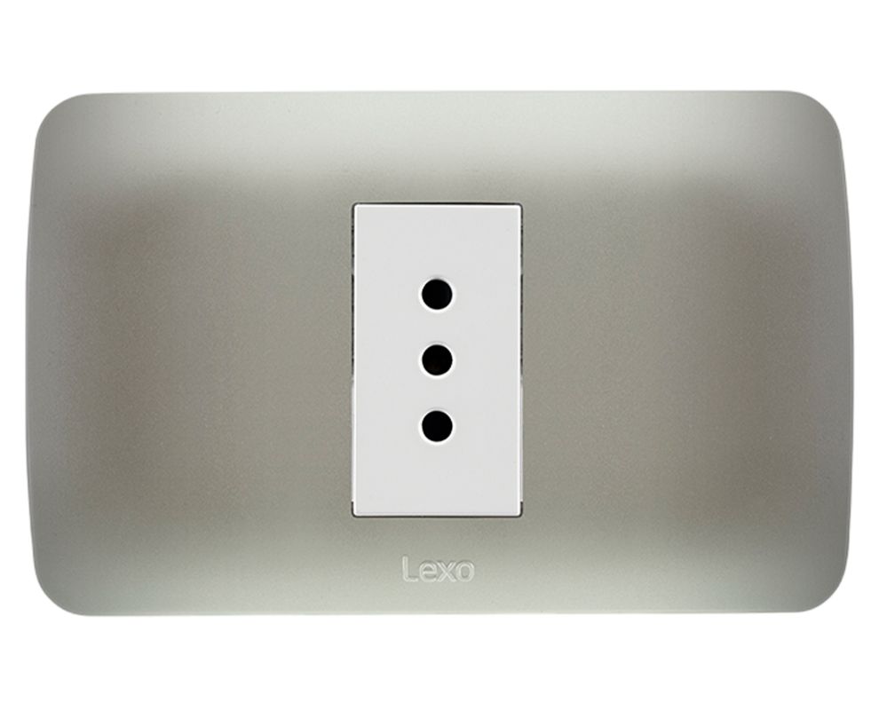 Toma corriente simple KER-10A 10A plata