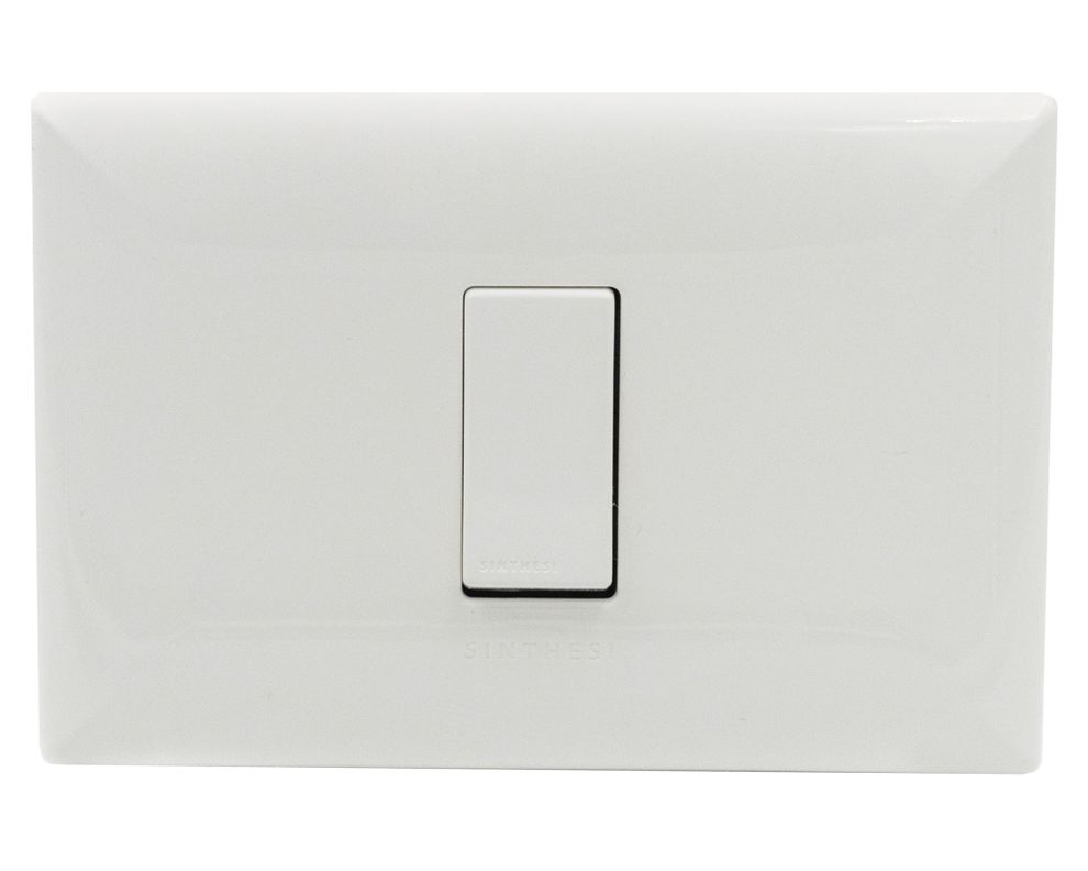 Pulsador simple placa armada Linea S17 blanco