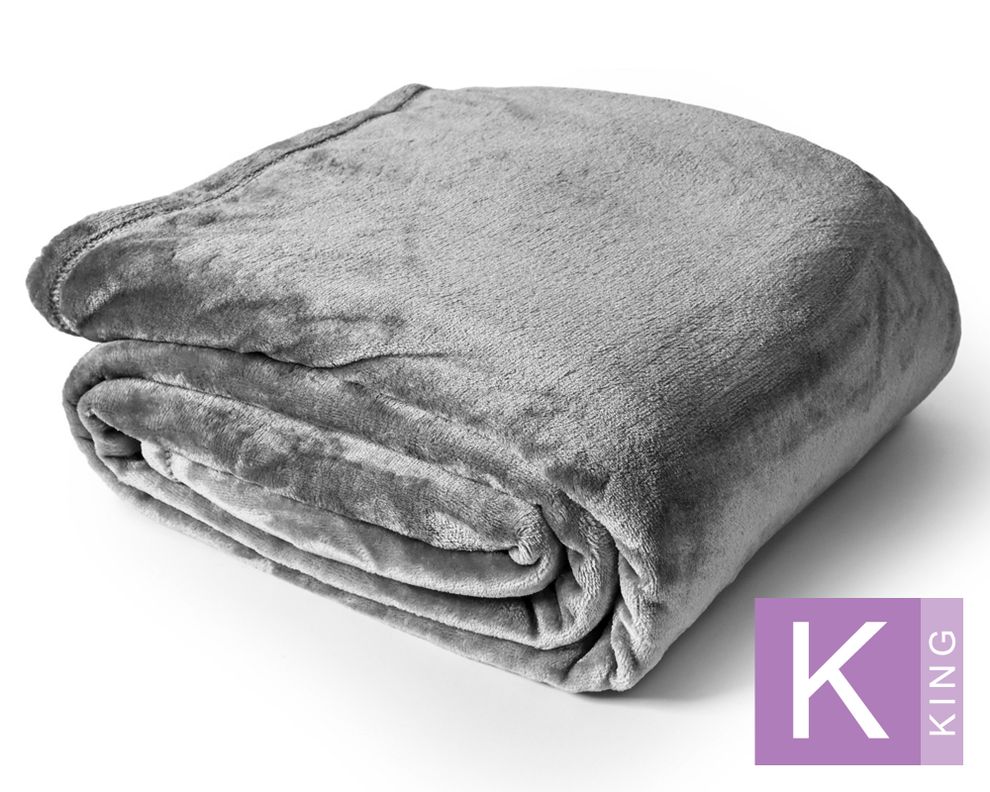Frazada King Flannel Titanium