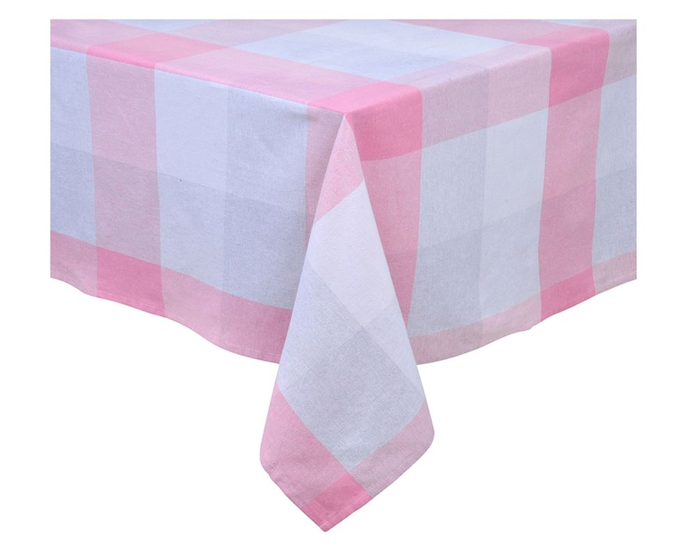 Mantel rectangular 150x210 cm Tartan rosado
