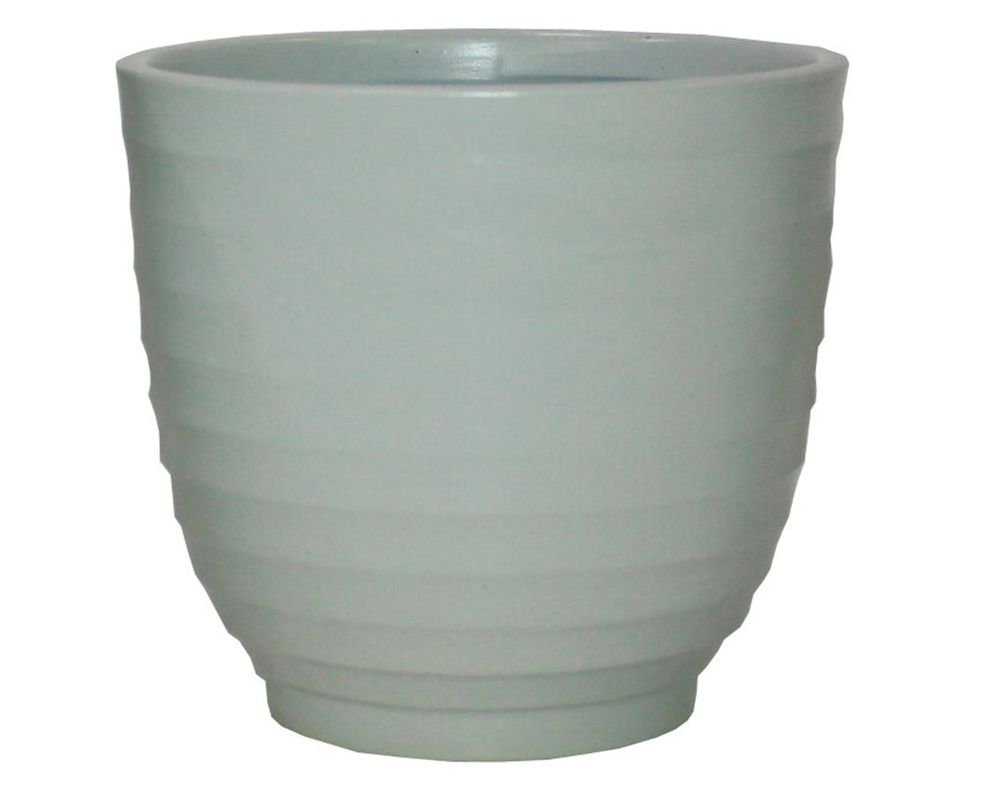 Maceta cerámica 14 cm Lucia gris claro
