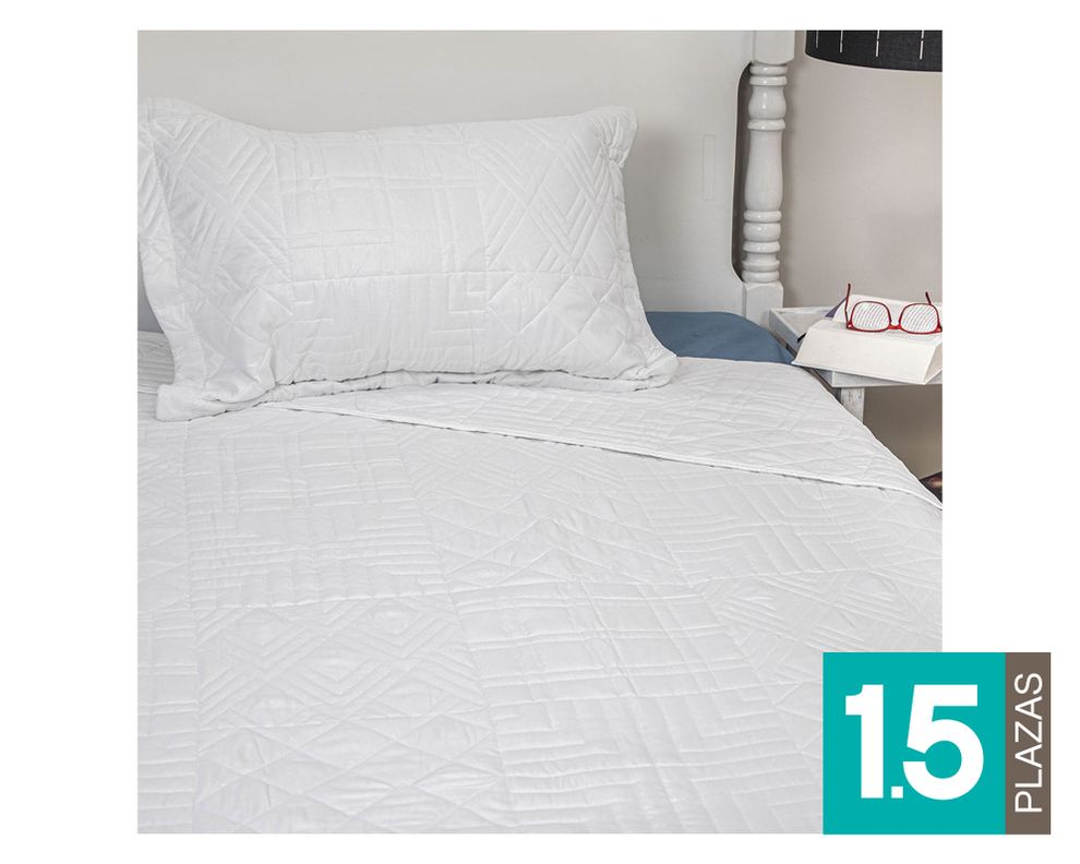 Quilt 1.5 plazas Elegance blanco