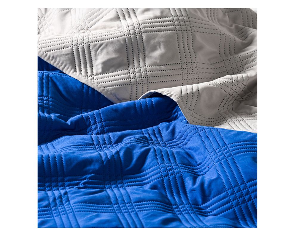 Quilt King Bicolor cobalto/arena-1