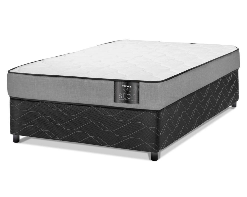 Cama europea 1 plaza x 190 cm gris Star-1