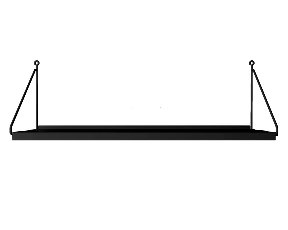 Repisa Angolo simple negro opaco