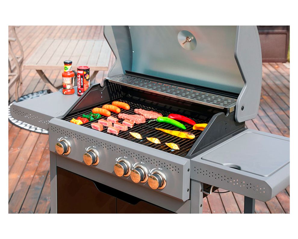 Parrilla a gas 4 quemadores + quemador lateral Misisipi-20