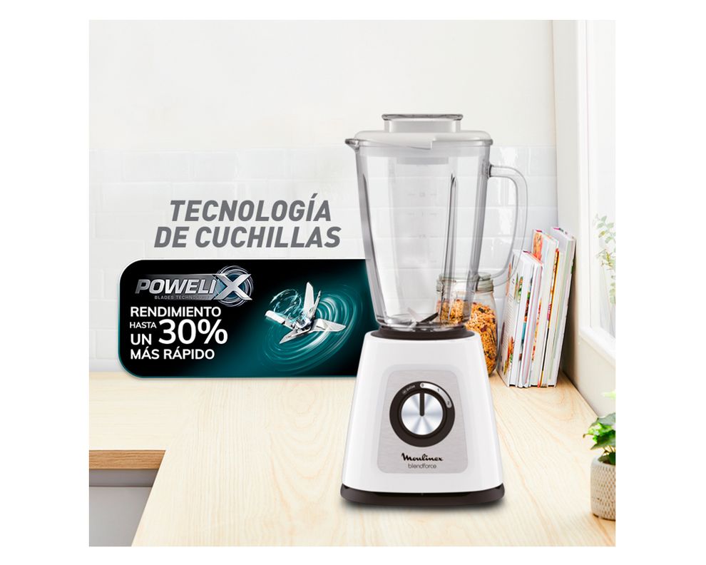 Licuadora Blendforce 800W blanco-4