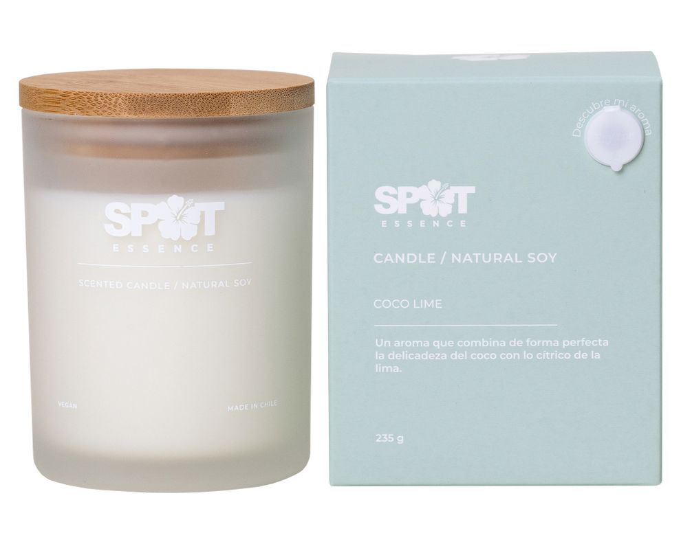 Vela aromática de soya natural coco lime 220 g