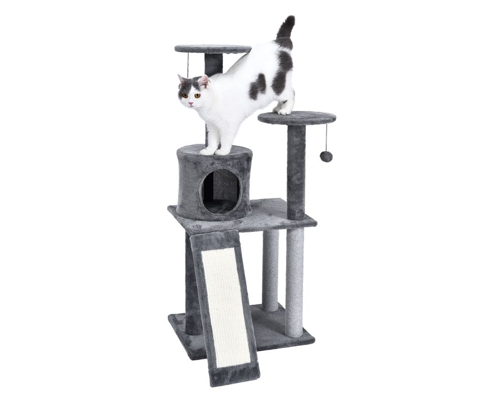Rascador para gatos gris-1