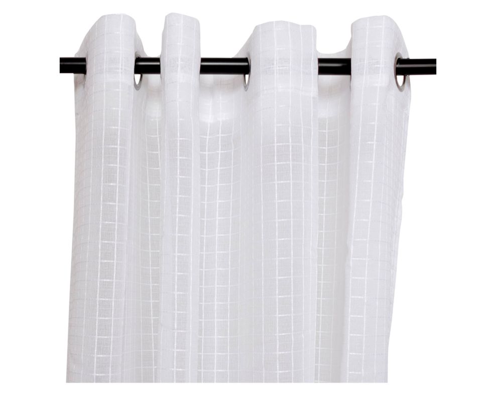 Set 2 velos Cuadros blanco 225x140 cm-1