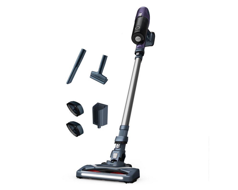 Aspiradora vertical inalámbrica X-Pert azul 100W-1