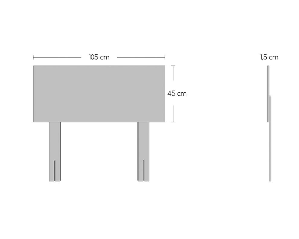 Cama europea Aura 1.5 plazas + respaldo Cadiz-4